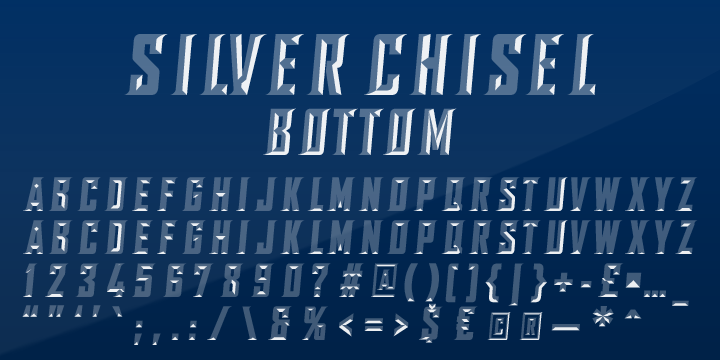 Beispiel einer SILVER CHISEL-Schriftart #10